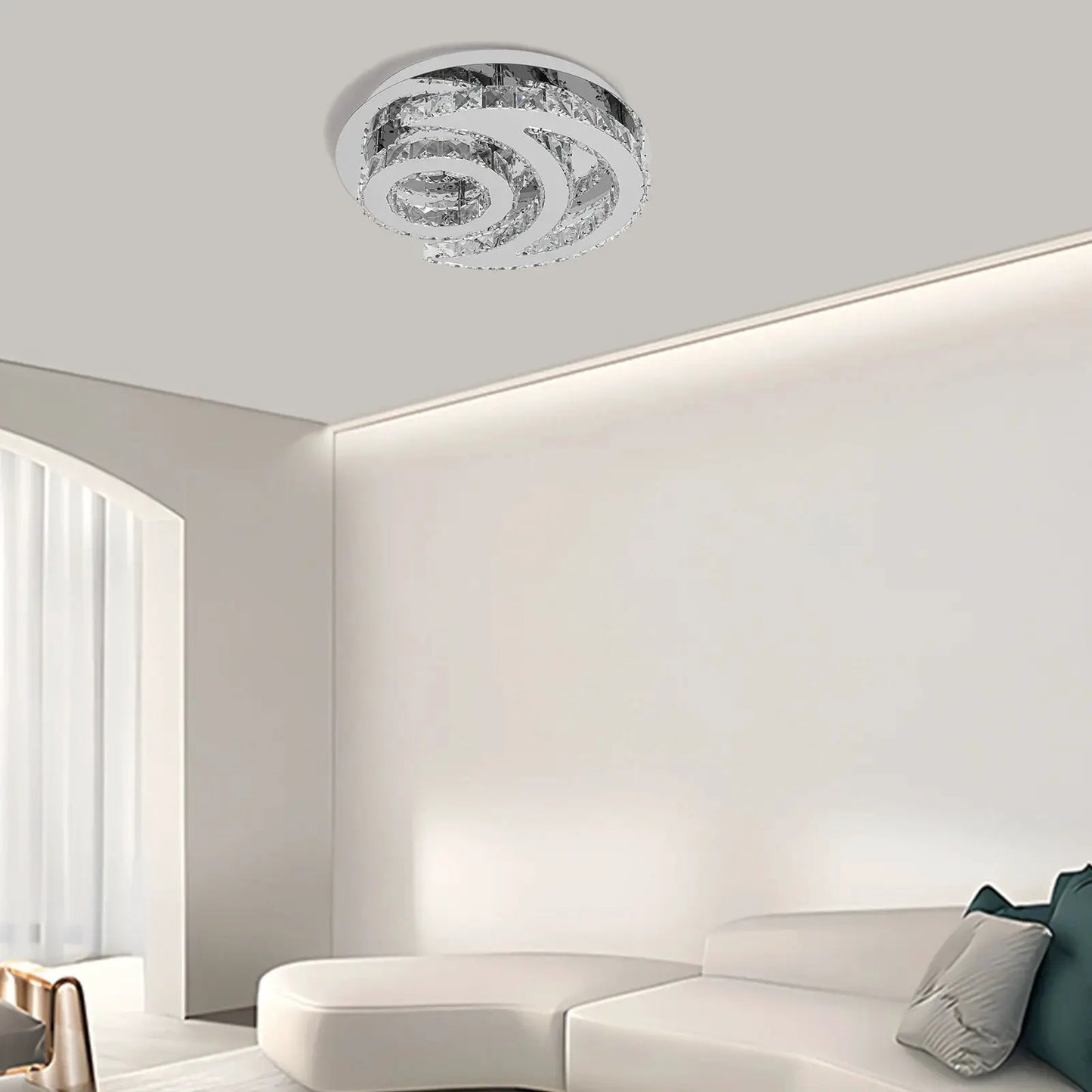 (Clearance Sale!) Moon Ceiling Light Flush Mount Ceiling Light Living Room Bedroom Lamp Elegant Indoor Ambiance from PriceLows™