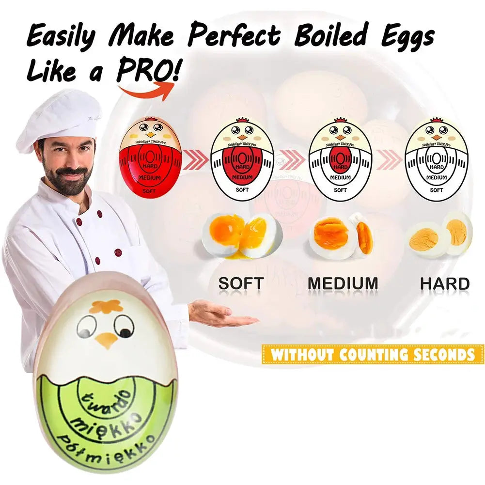 Color Changing Plastic Boiled Egg Alarm Cute Egg Boiling Timer Mini Boiled Egg Alarm Timer Egg Cooking Tools for Kitchen from PriceLows™