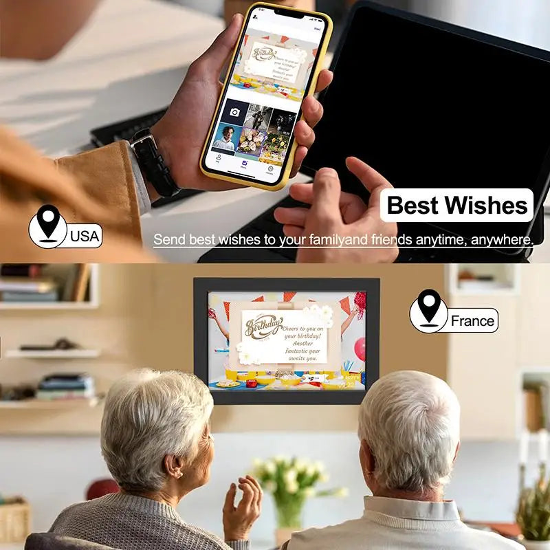 Digital Photo Frame | 10.1 Inch IPS Touch Screen | WiFi and 32GB Memory
