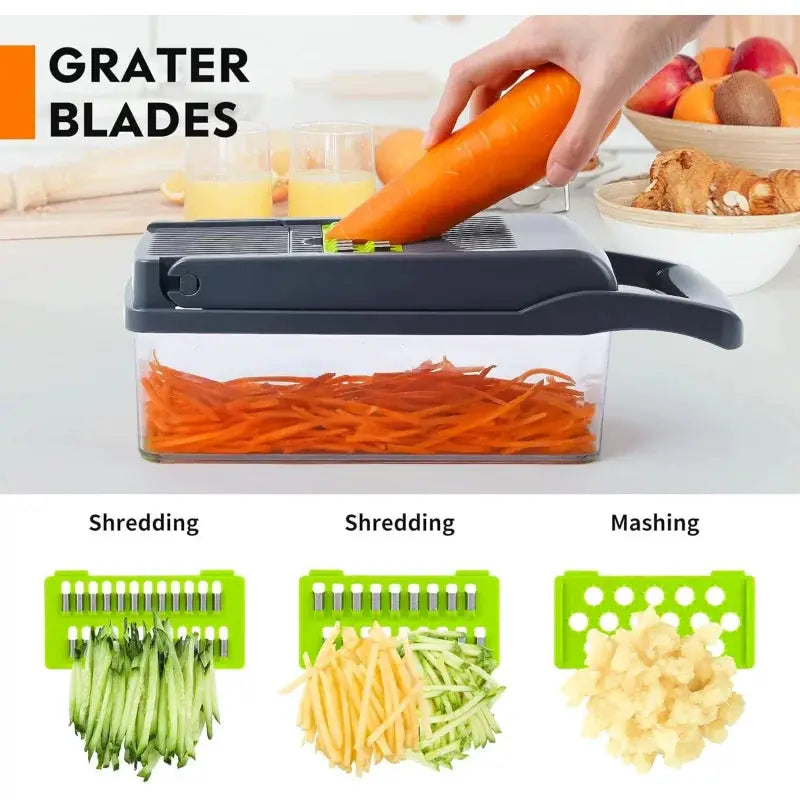 Vegetable Chopper | Onion Dicer | With Storage Container | One Size