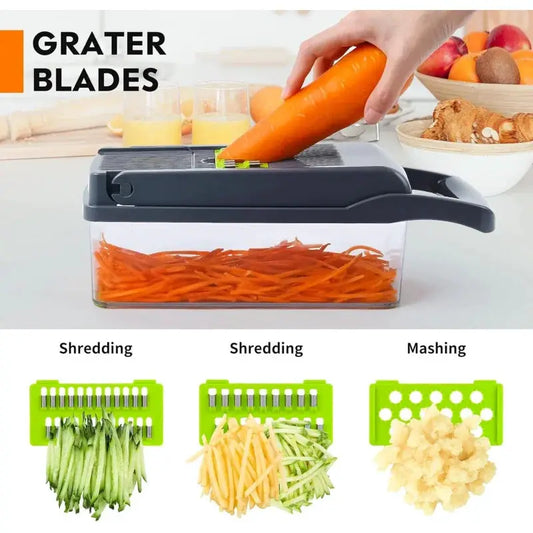 Vegetable Chopper | Onion Dicer | With Storage Container | One Size