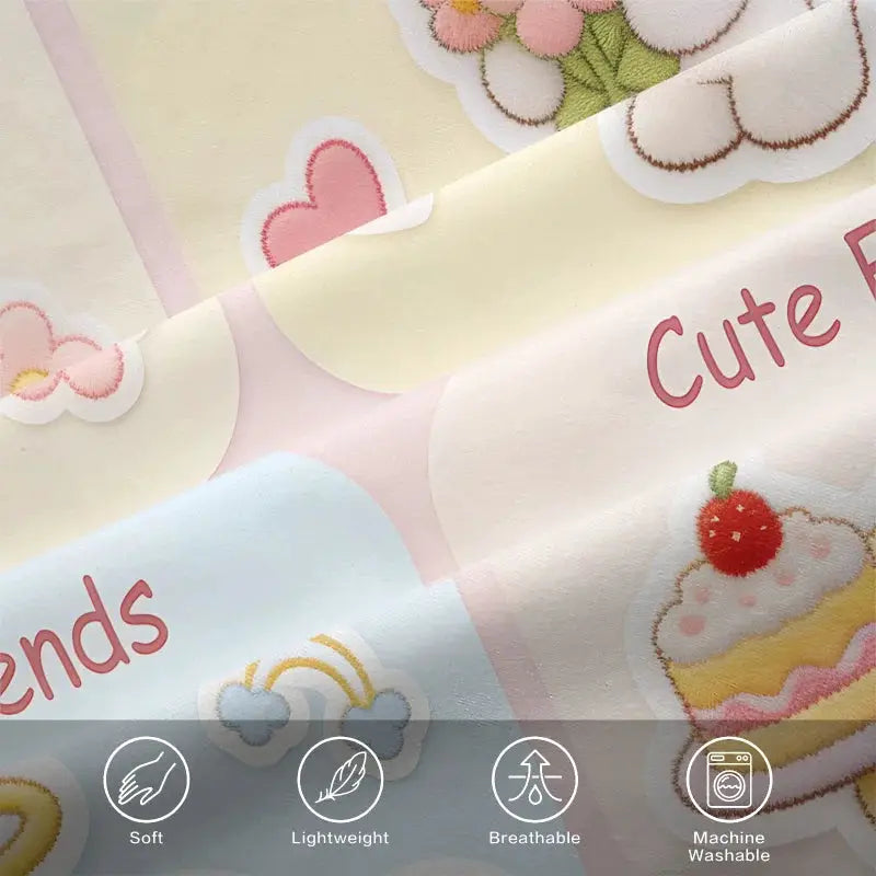 Sanrio Hello Kitty My Melody Cinnamoroll Pompompurin Fitted Sheet Set Kawaii Cute Cartoon Bed Sheet Pillowcases for Girl Bedroom from PriceLows™