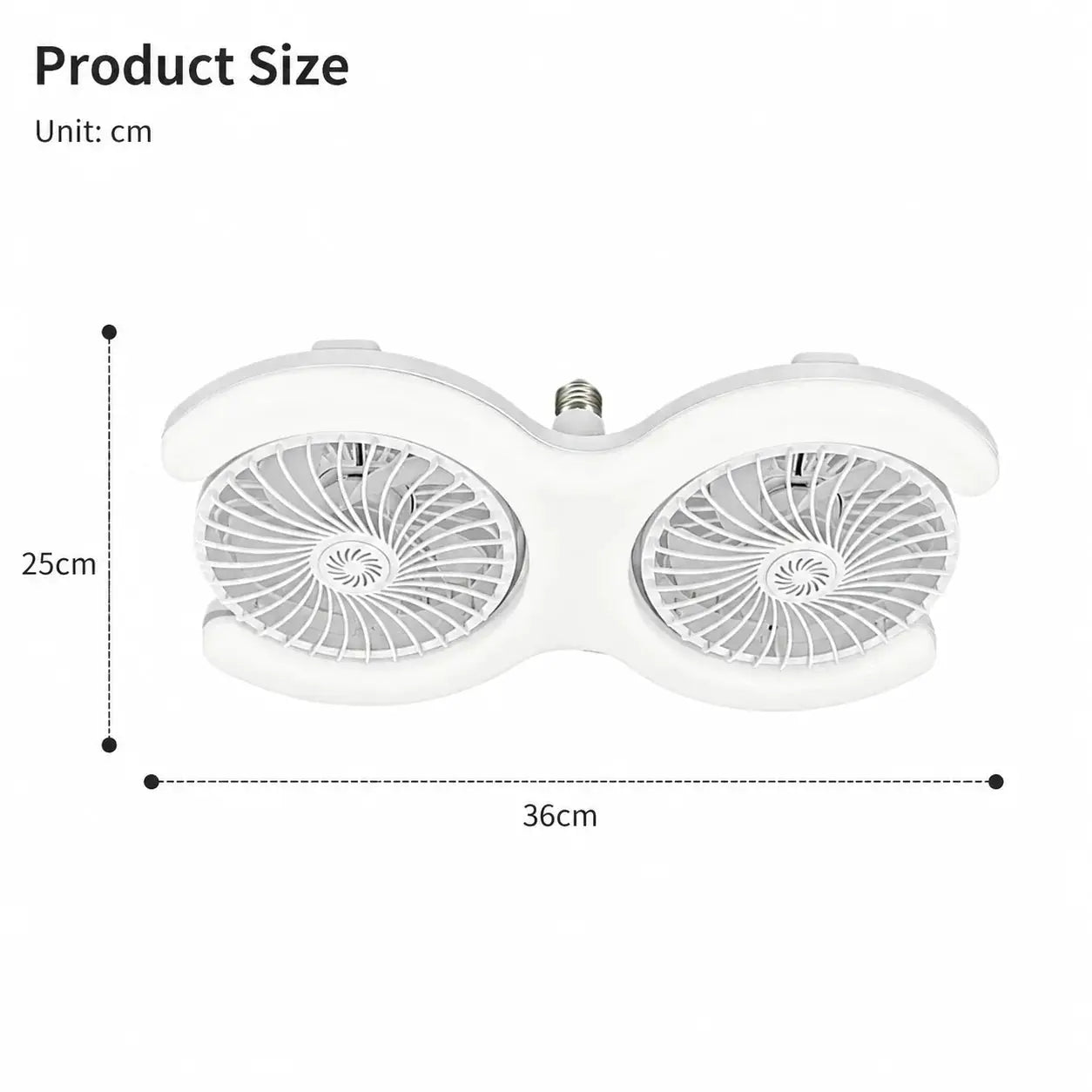 LED Ceiling Fan Light | 60W LED | Remote Control E27 Socket