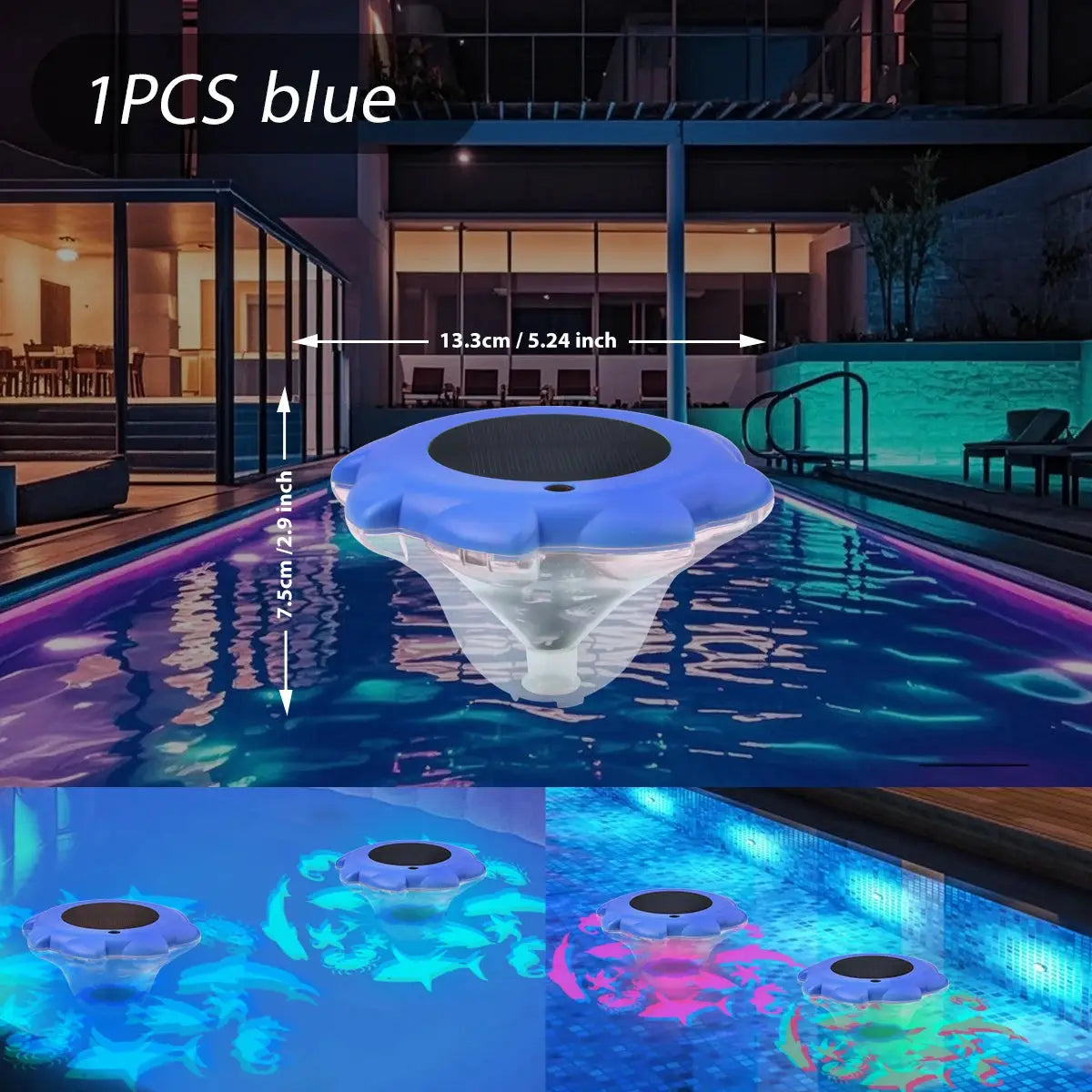 Solar Pool lights IP68 Waterproof Solar-Powered Floating Pools Light for Bathtubs Ponds Pool Parties Water Decorations from PriceLows™
