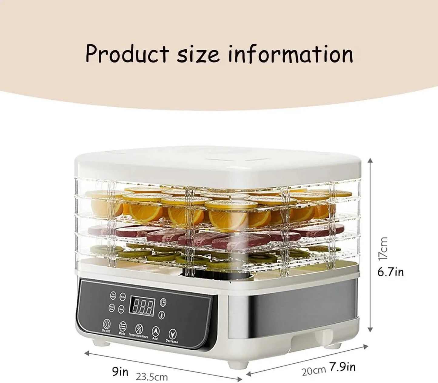 5-Layer Household Dry Fruit Machine Food Dryer Fruit Vegetable Snack Freeze-drying Machine Adjustable Temperature Touch Control from PriceLows™