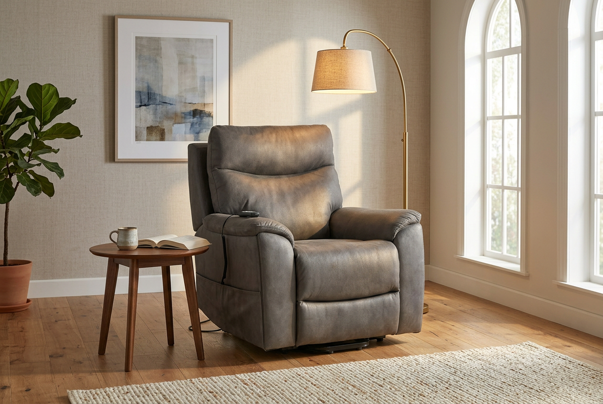 Power Lift Chair | Slate Grey | Heat And Massage | Single Seater