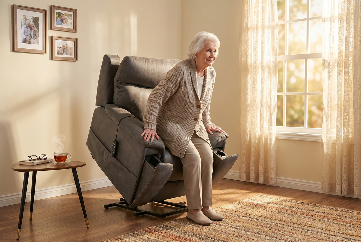 Power Lift Chair | Slate Grey | Heat And Massage | Single Seater