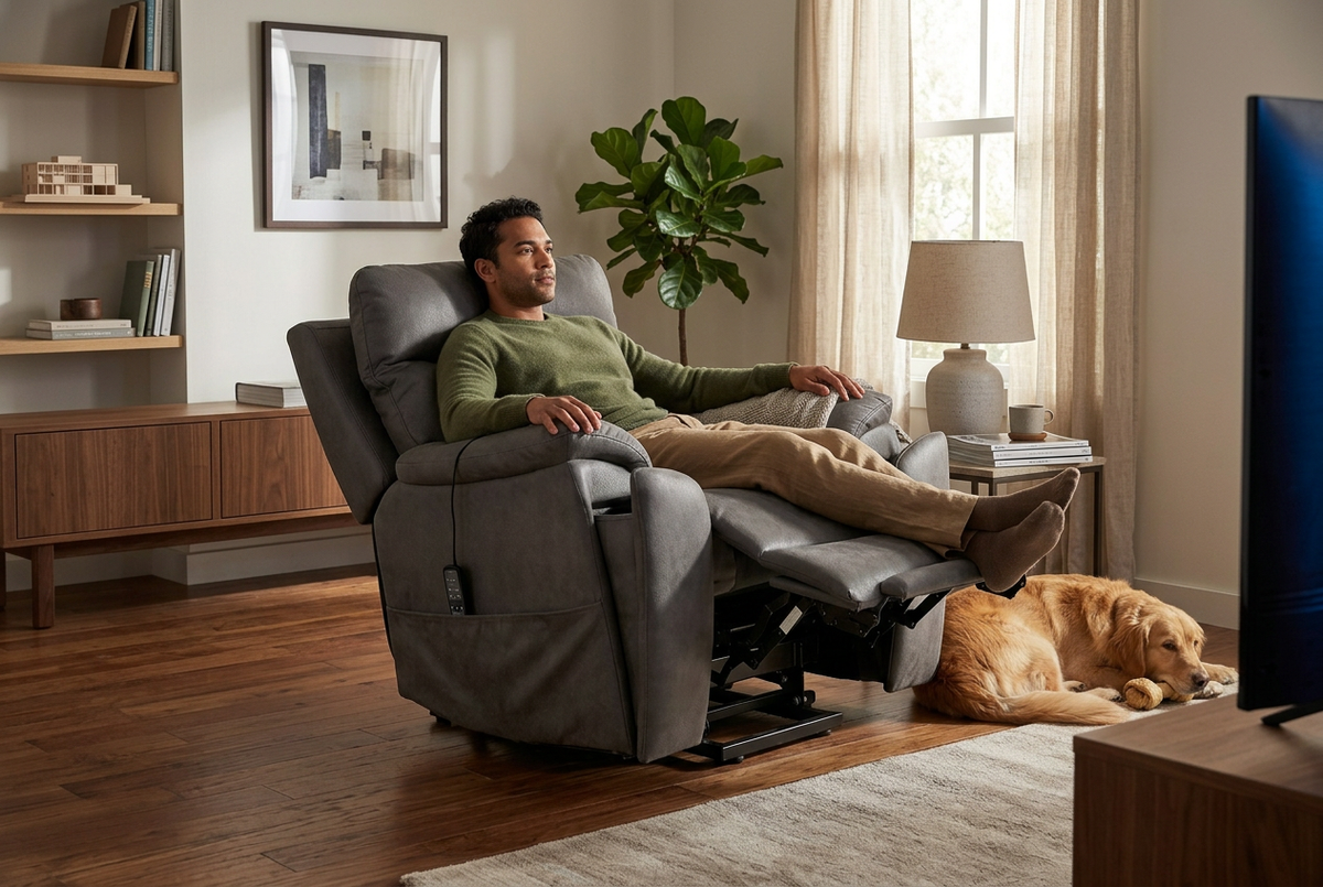 Power Lift Chair | Slate Grey | Heat And Massage | Single Seater