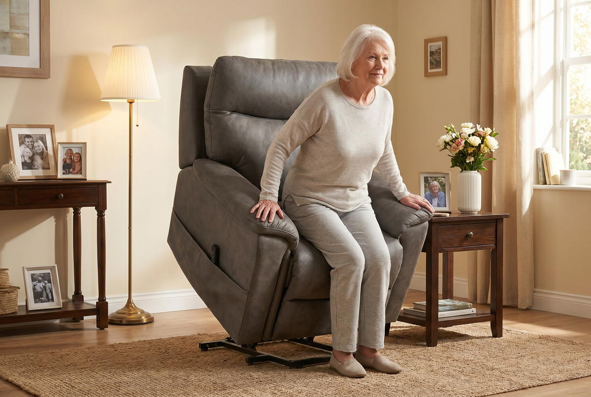 Power Lift Chair | Slate Grey | Heat And Massage | Single Seater