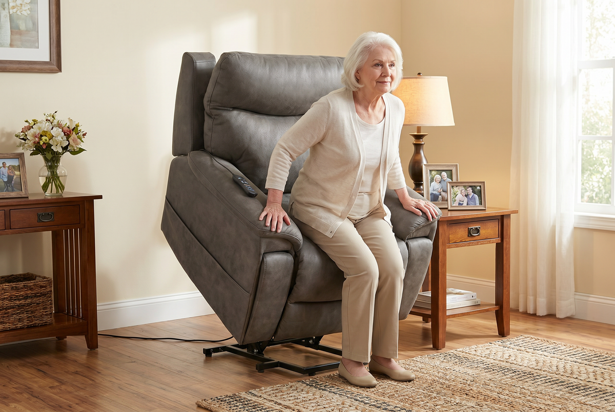 Power Lift Chair | Slate Grey | Heat And Massage | Single Seater