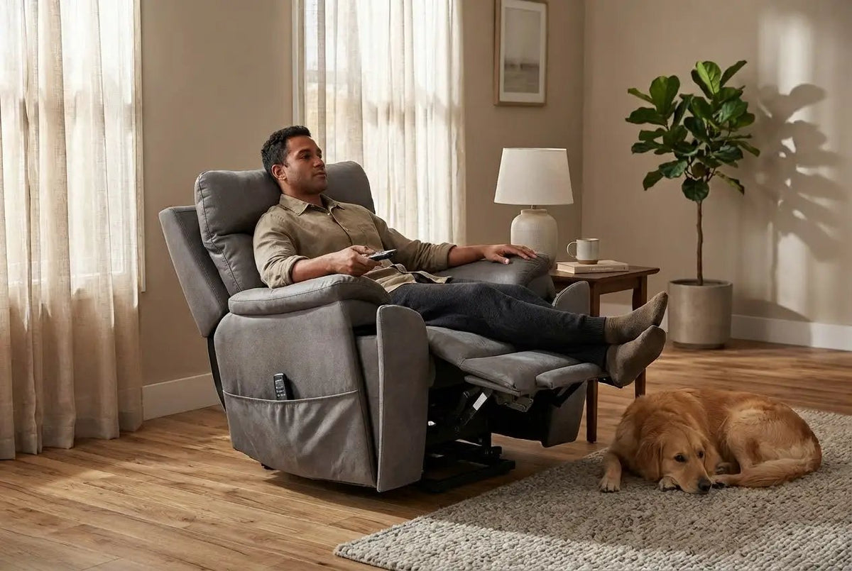 Power Lift Chair | Slate Grey | Heat And Massage | Single Seater