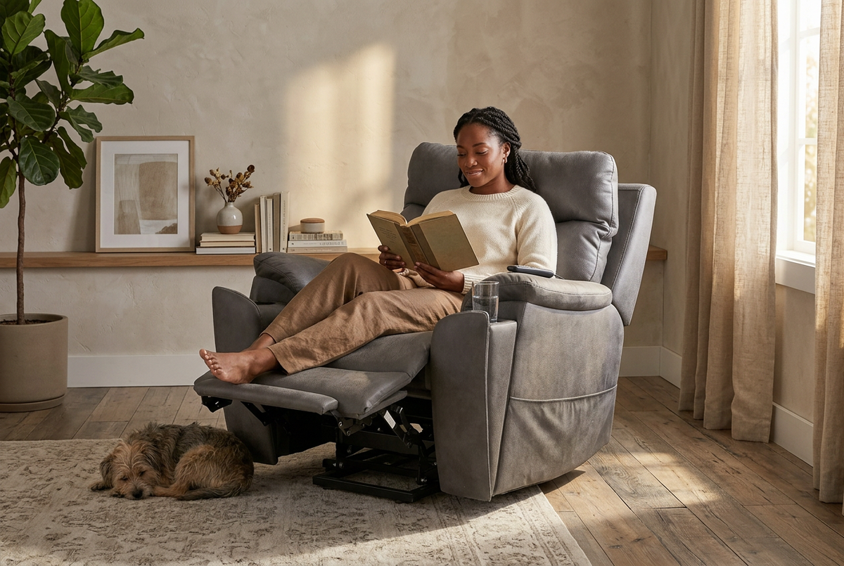 Power Lift Chair | Slate Grey | Heat And Massage | Single Seater