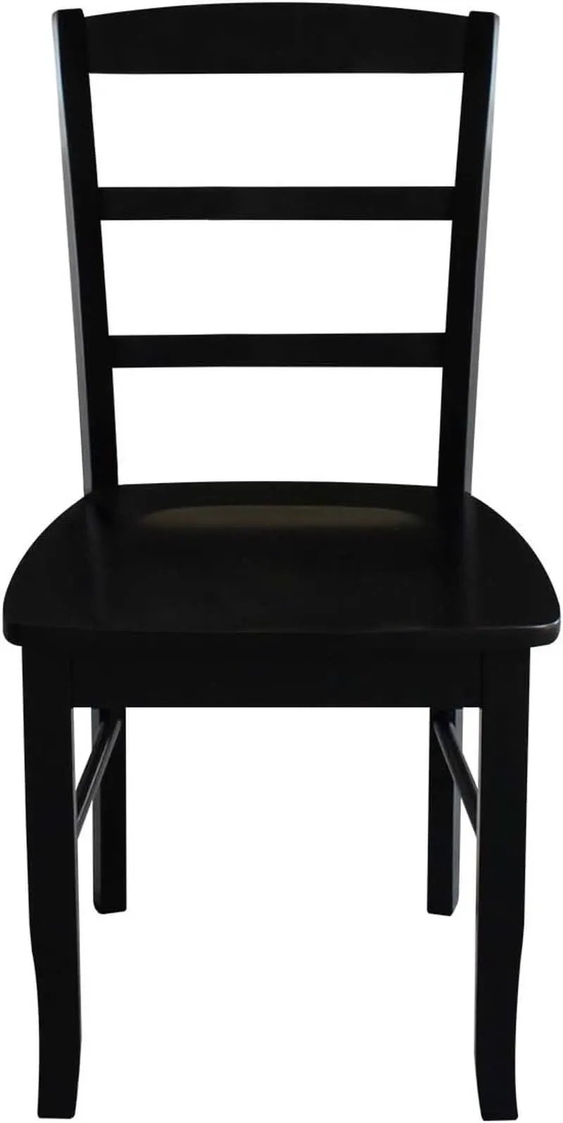 Set Of 2 Black Madrid Ladderback Dining Chairs For Kitchen