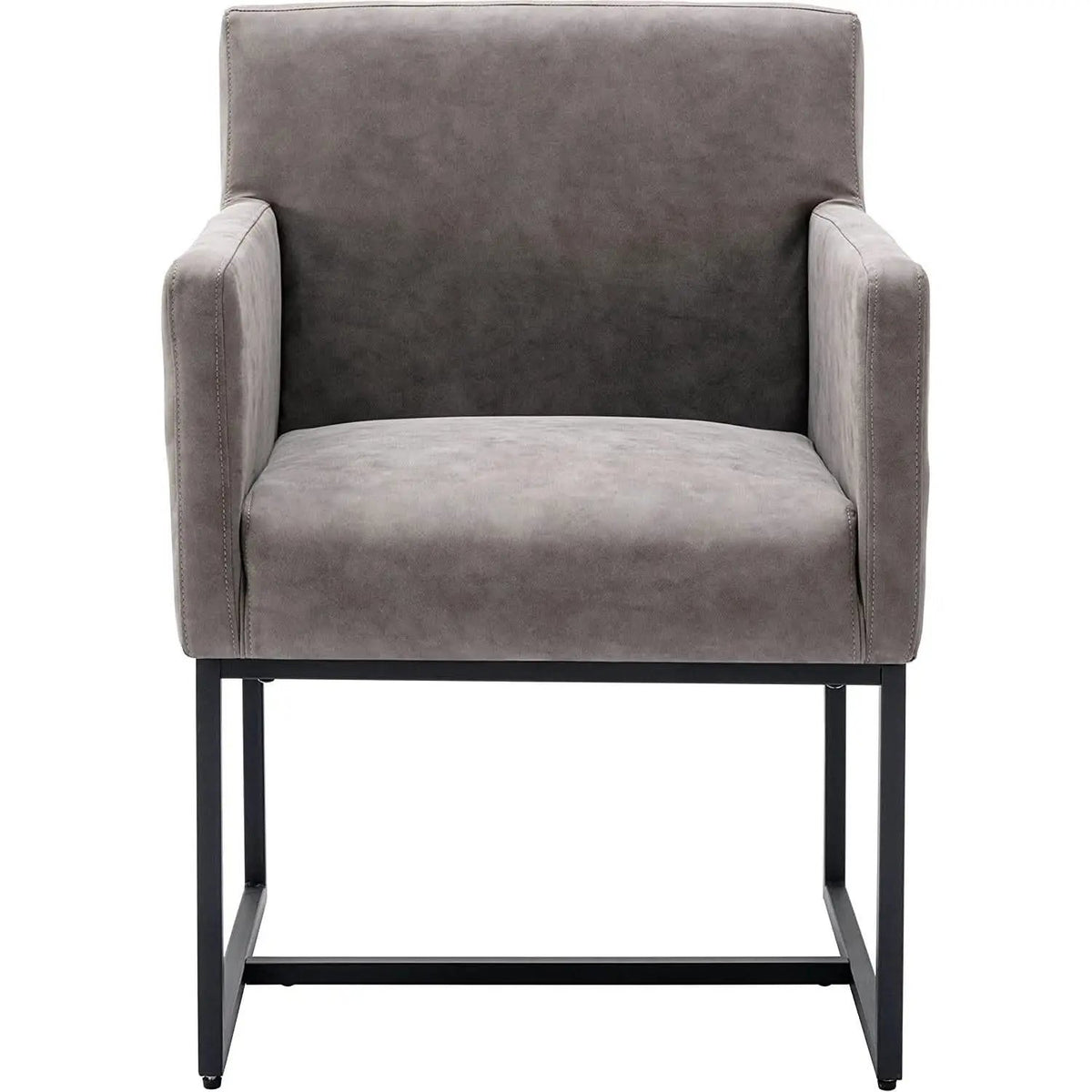 Set Of 4 Grey Upholstered Armchairs With Linen Fabric from PriceLows™