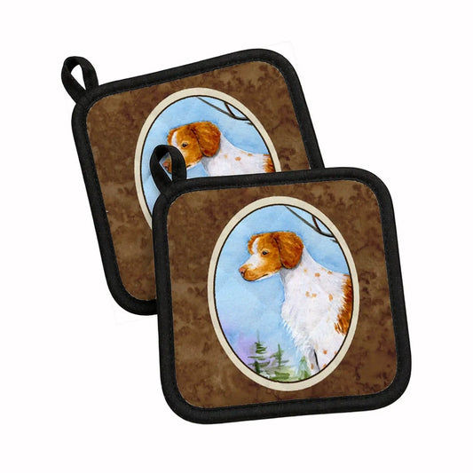 Pot Holder Set of 2 | Heat Resistant Quilted Hot Pads | 7.5 x 7.5 Inch | Setter