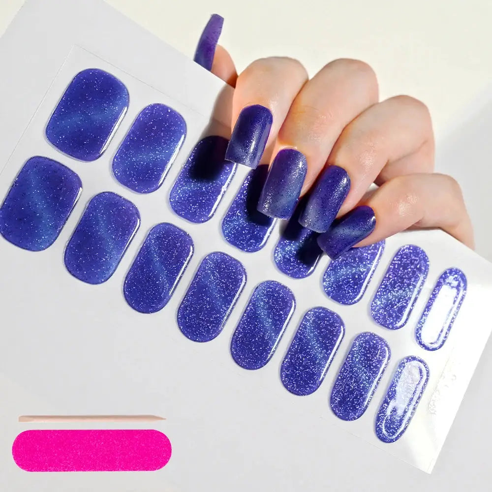 Semi Cured Wraps Fast Gel Nail Sticker Soild Nail Gel Wraps Adhesive Full Cover Gel Nail Decal UV Lamp Cured Manicure Decoration from PriceLows™