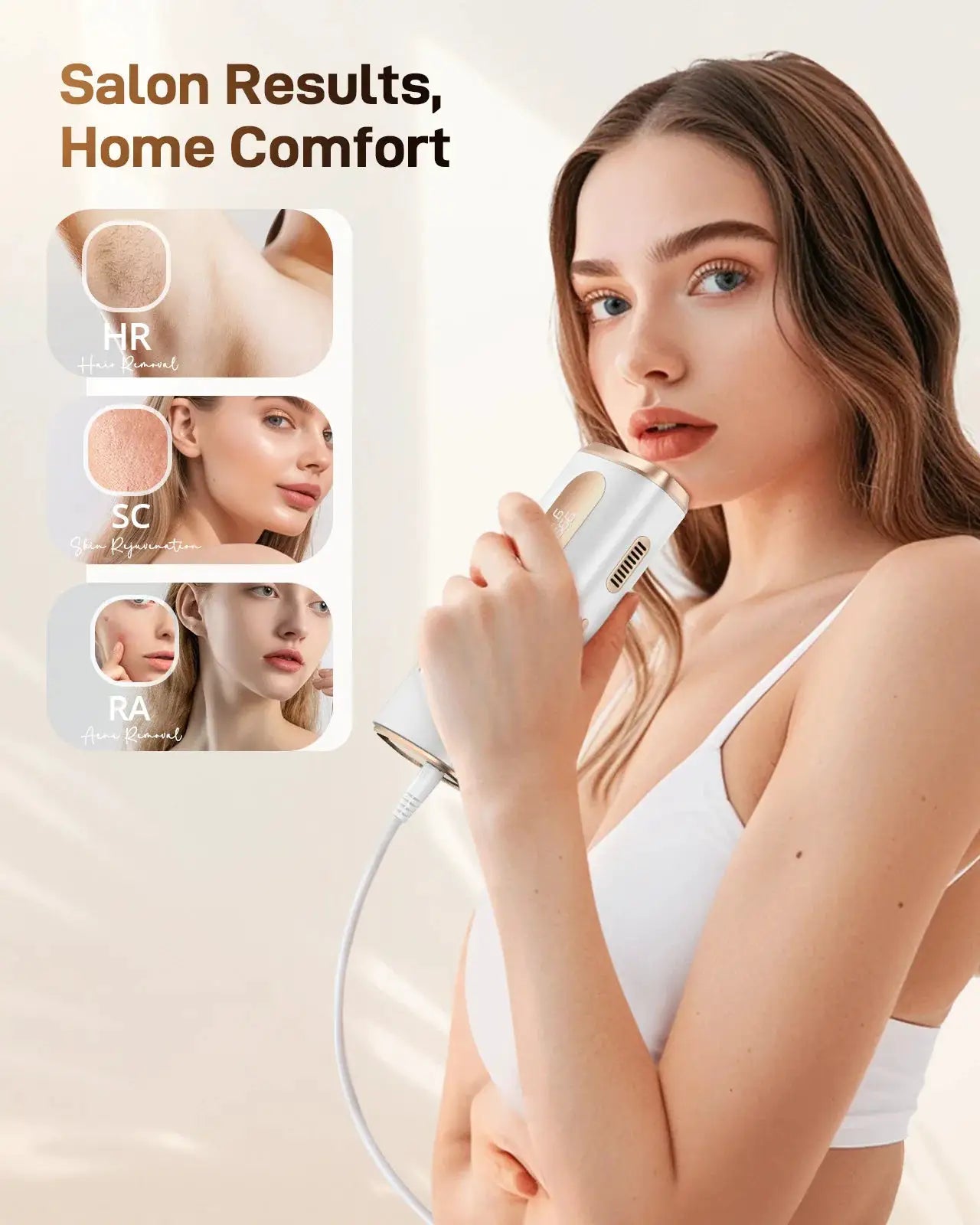 Ipl Hair Removal Device | Ice Cooling | 16J Power | For Men And Women