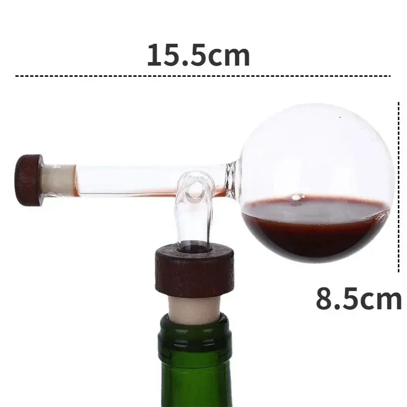 Round Peach Shaped Transparent Red Wine Aerator Portable Wine Bottle Pourer Quick Decanter Spout Glass Sobering Device from PriceLows™