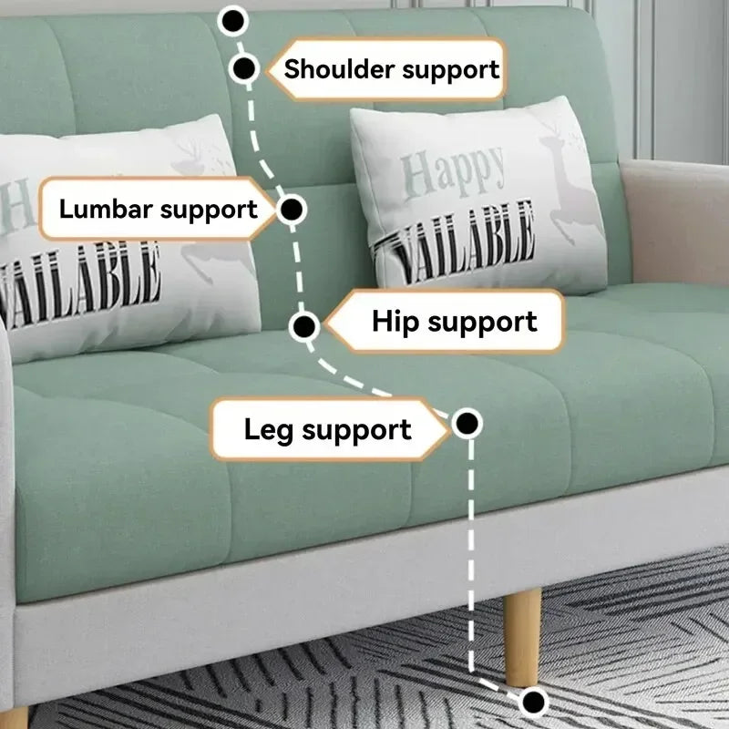 Sofa Bed | Wood Frame | Fabric Upholstery For Hotel Use