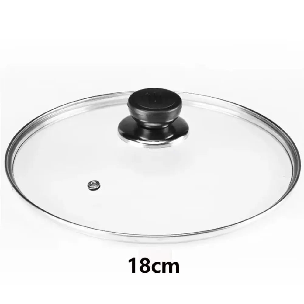 Tempered Glass Pot Lid | Stainless Steel Rim | Anti-Scalding | 12,14,16,18,20 cm