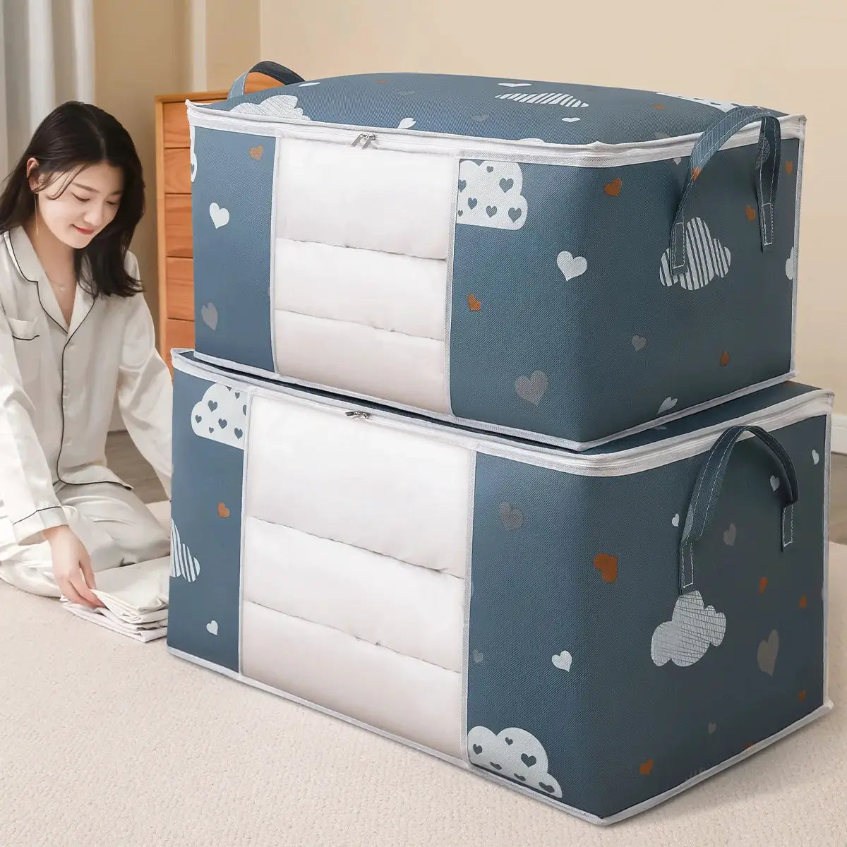 Big Capacity Storage Bag 4/2/1PCS Quilt Clothes Moisture Dust Proof Proof Organizer Duvet Blanket Sorting Bags Luggage Bag from PriceLows™