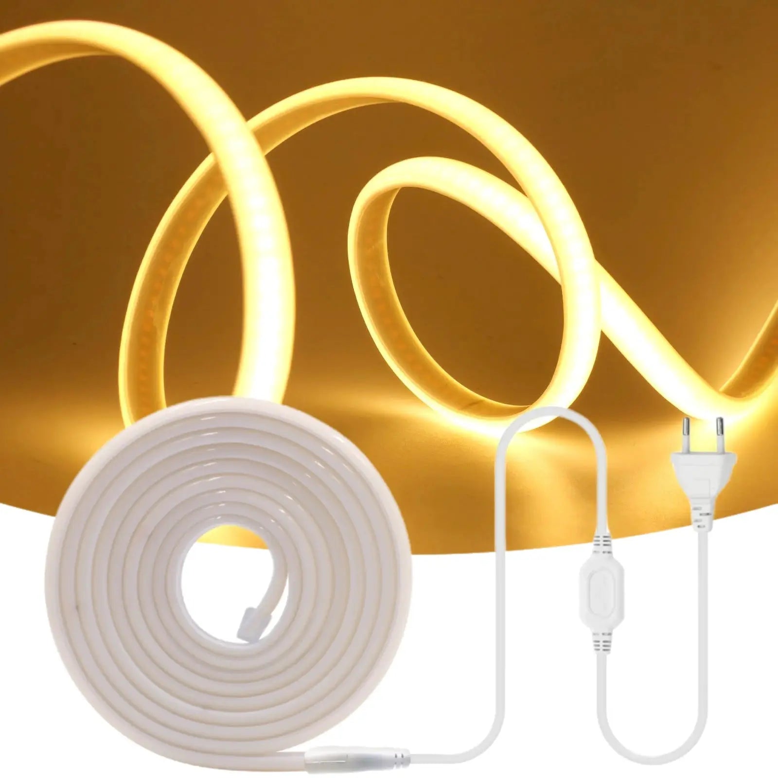 288LEDs/M COB NEON Light 220V 40M 35M 30M 25M 20M 15M 10M FOB Tape Ribbon EU UK Plug IP67 Waterproof Linear Lighting For Bedroom from PriceLows™