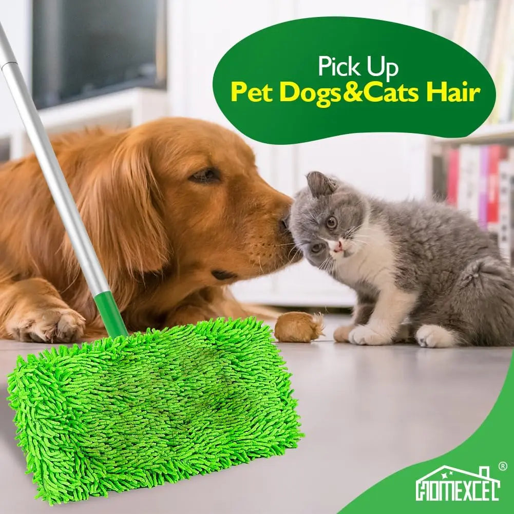 Reusable Microfiber Mop Pads, 4-Pack, Wet & Dry Use, for All Floor Types, Machine Washable from PriceLows™