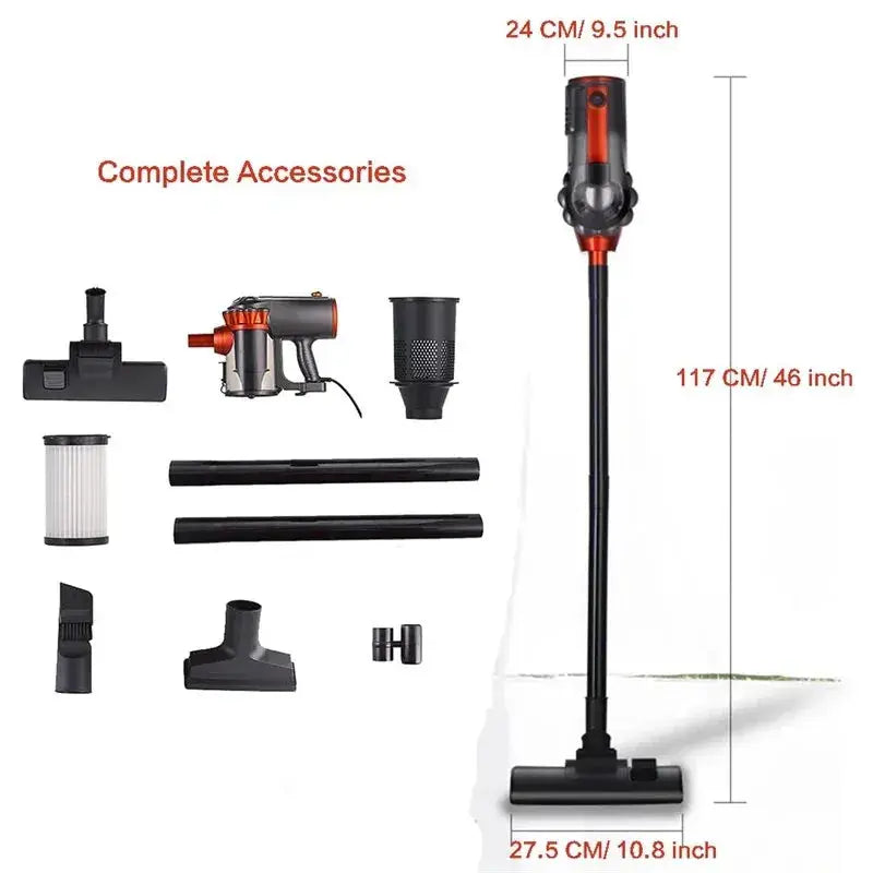 Corded Vacuum Cleaner | 600W Power | 16KPa Suction | 1-2L Dust Box