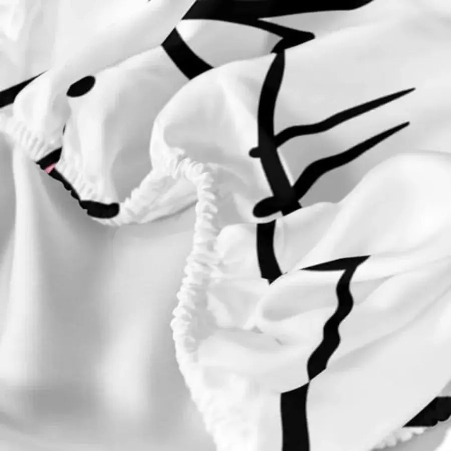 Cartoon Cat Sheet 4Pcs Black and White Kitten Sheet Cute Pet Cat Bedding Set for Teen Kid Boy Girl Adult Kawaii Line Cat Bedspr from PriceLows™