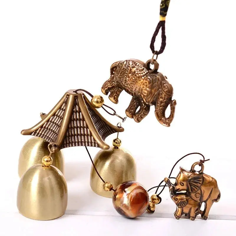 1Pcs Garden Courtyard Antique Style Copper Wind Chime Outdoor Home Decoration Metal Hanging Decoration Outdoor Lucky Metal Bell from PriceLows™