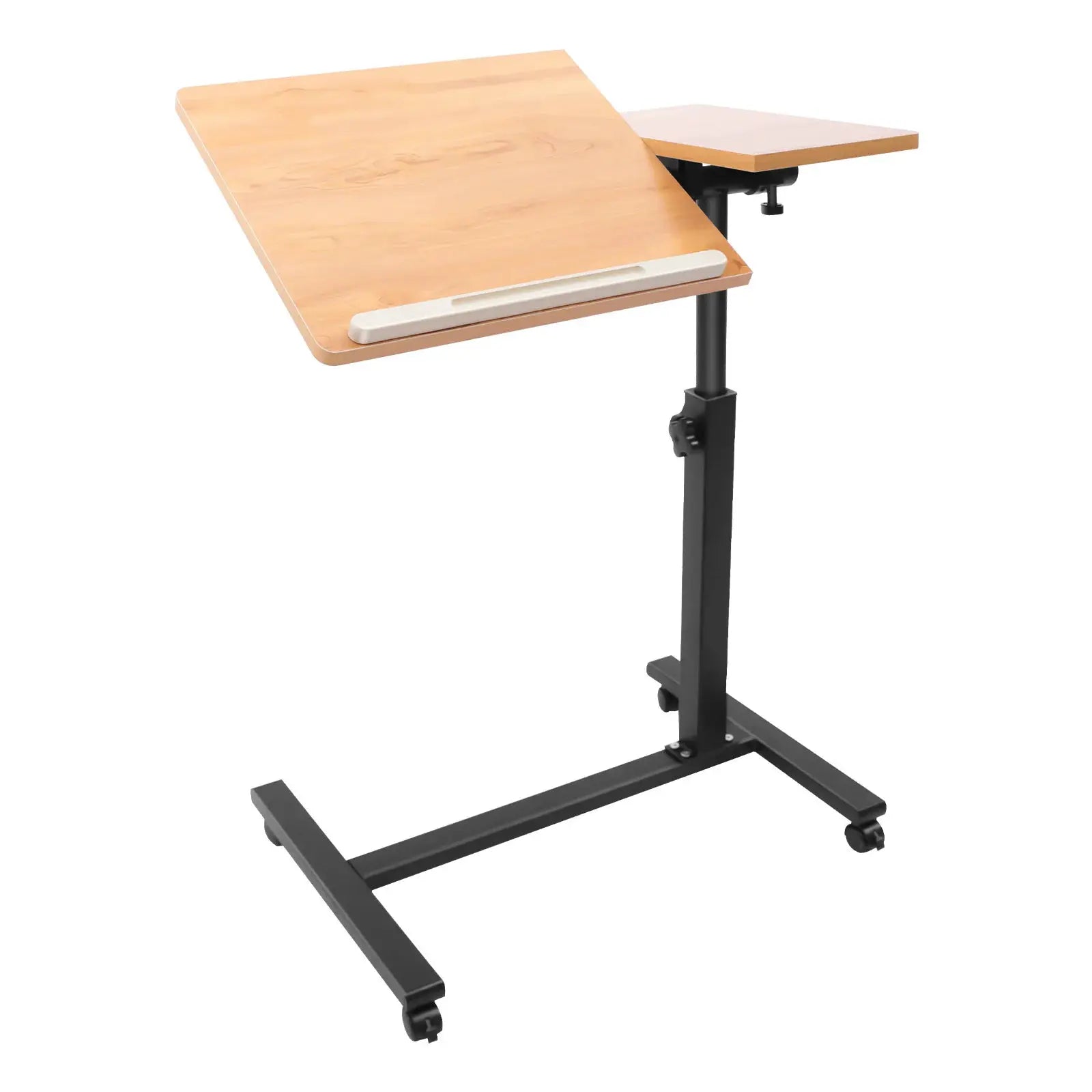 58-90cm Adjustable Laptop Desk Movable Computer Table with 4 Lockable Wheels for placing Computers, Laptops, Books, etc from PriceLows™