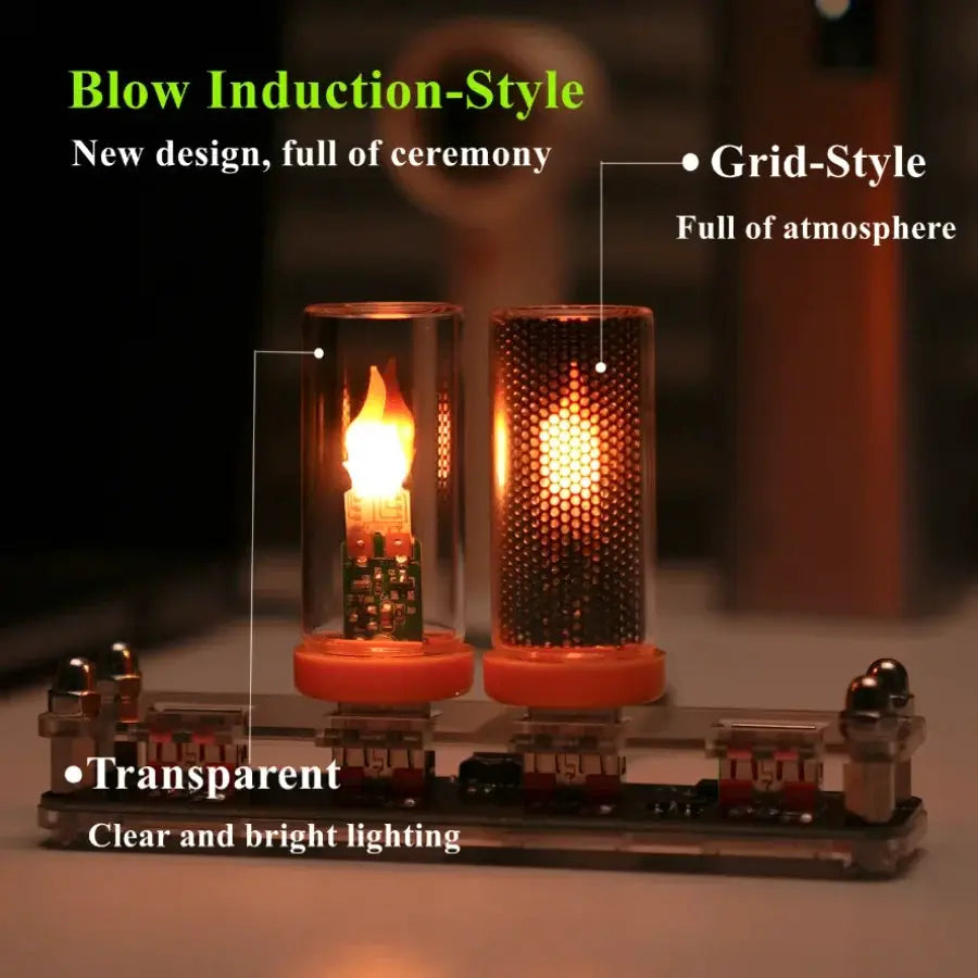 LED Flame Night Light | USB Powered | Frosted Glass | Indoor Lamp