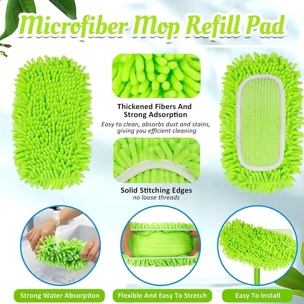 Thickening Replacement Mop Refills Pad for Swiffer Sweeper Mop Dry Wet Mop Refills for Floor Cleaning Microfiber Pads(10-12in) from PriceLows™