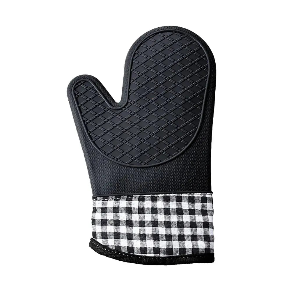 Silicone Oven Mitt | Heat Resistant | Non Slip | Black Gray