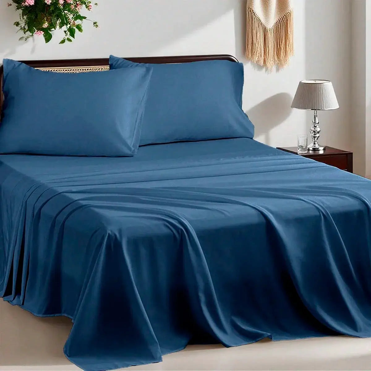 3/4 Piece Bed Sheet Set Soft Breathable Hotel Luxury Summer bedding Twin Flat Fitted Sheet Pillowcase from PriceLows™