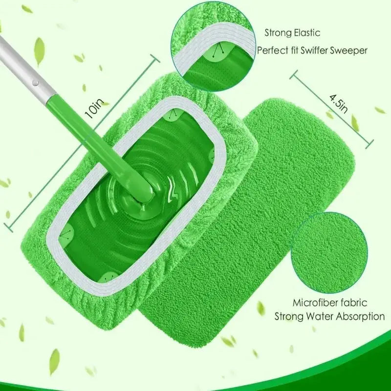 Kitchen Cleaning Accessories Flooring Cleaning Cloths Mop Head Replacement Washable Rag Towel Reusable Microfiber Mop Pads from PriceLows™