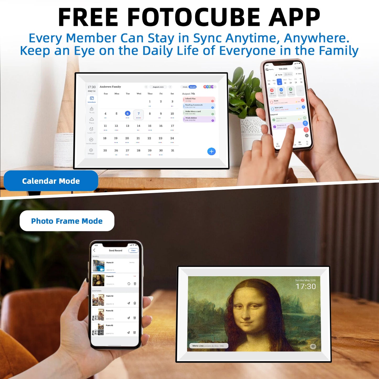 Digital Photo Frame | 15.6 Inch Display | 1920x1080 Full HD | 64 GB Memory