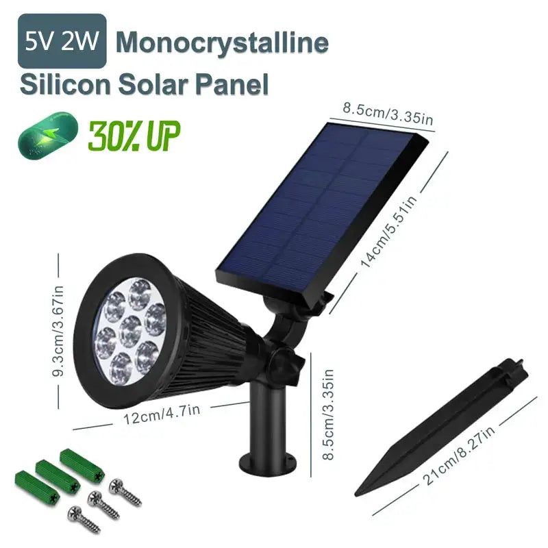 Outdoor Solar Lights Home Garden Patio Walkway Lawn Waterproof 7Led Solar Lamp Spotlight Decoration Energy Yard Lantern Lighting from PriceLows™