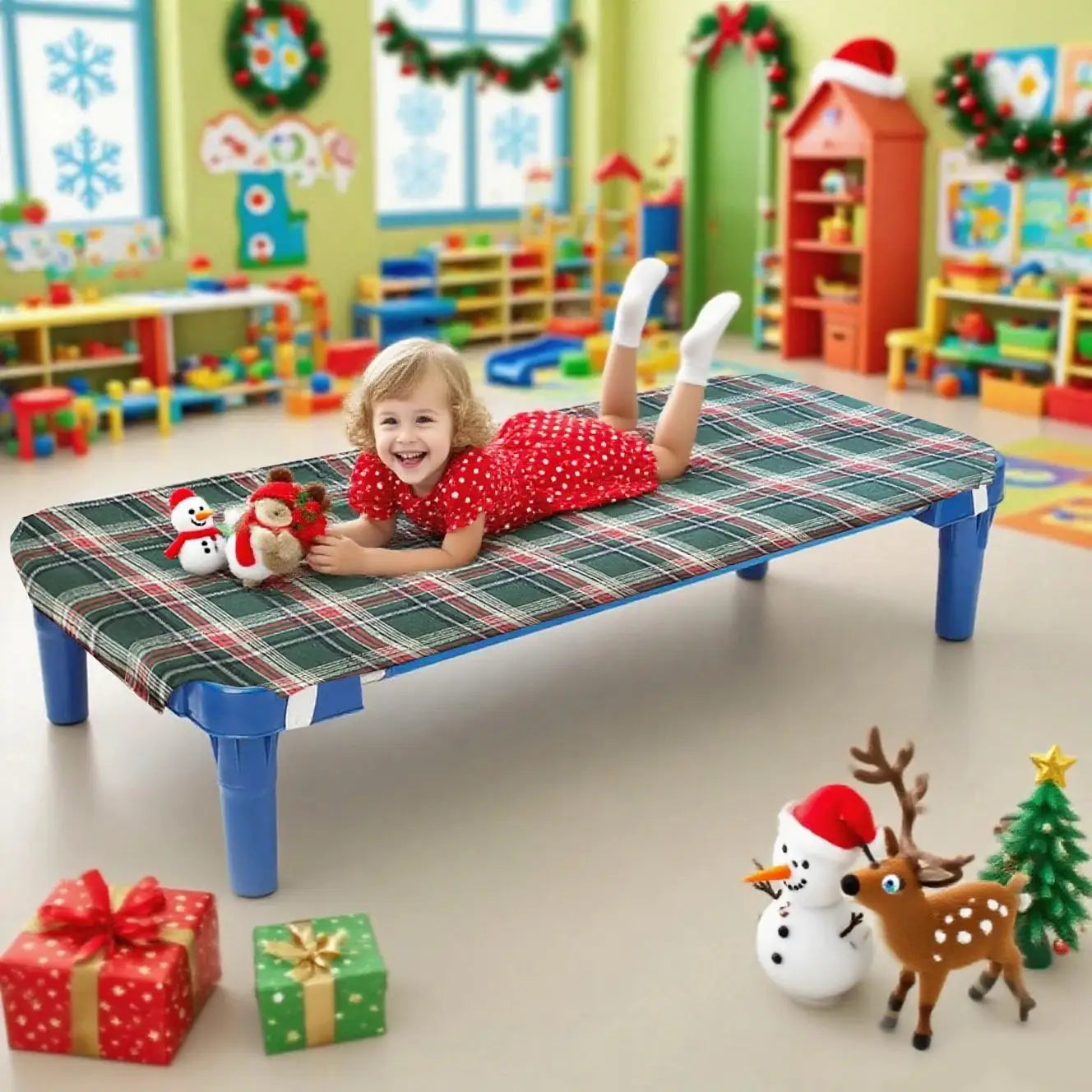 Cot Sheets Cover for Toddler and Preschool 23" L x 51" W Cot Sheets Pack for Daycare Standard Size Polyester Breathable Preschoo from PriceLows™
