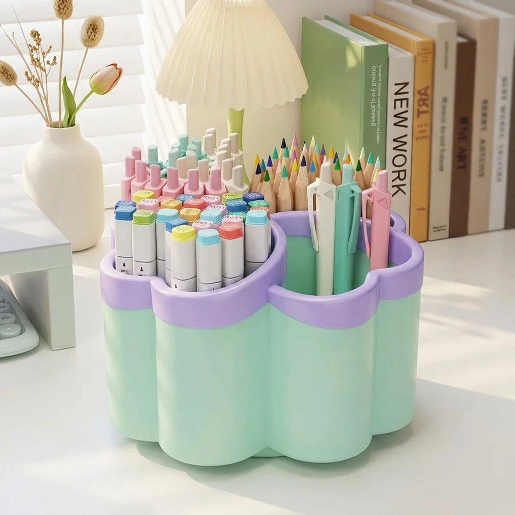 Desktop Storage Box | 4 Compartments | Polished Finish | Height Under 27 In