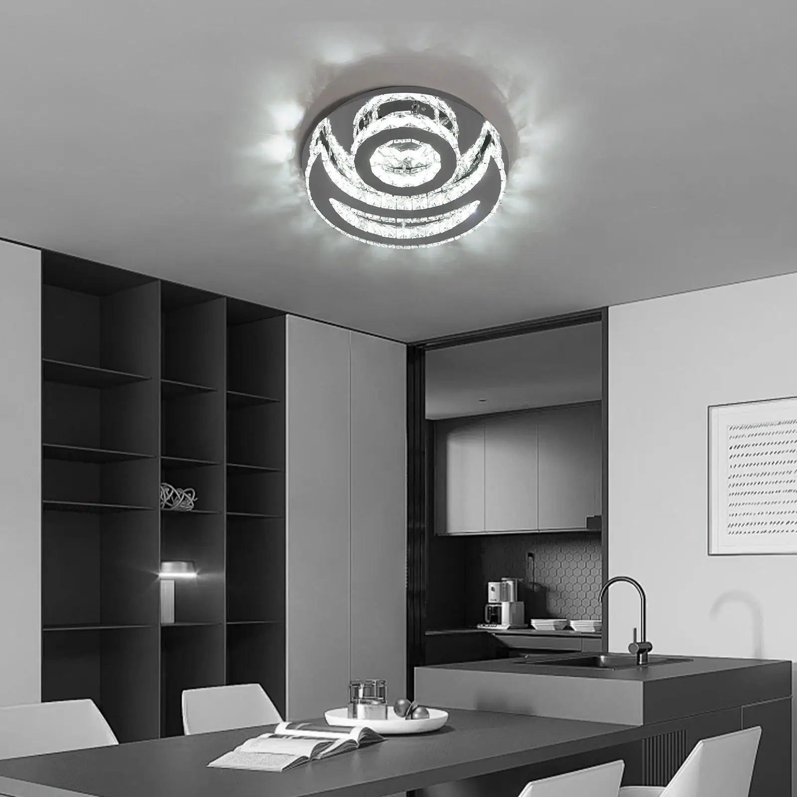 (Clearance Sale!) Moon Ceiling Light Flush Mount Ceiling Light Living Room Bedroom Lamp Elegant Indoor Ambiance from PriceLows™