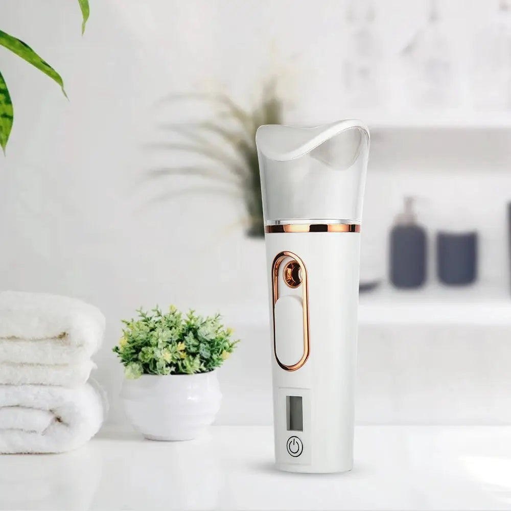 Nano Mist Facial Sprayer | Rechargeable Cold Spray | Moisture Tester | One Size