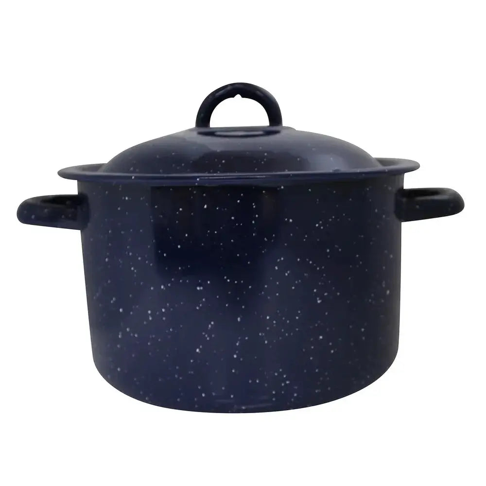 Stock Pot | Enamel Coated | 6 Qt Capacity | Oven Safe, Induction Compatible