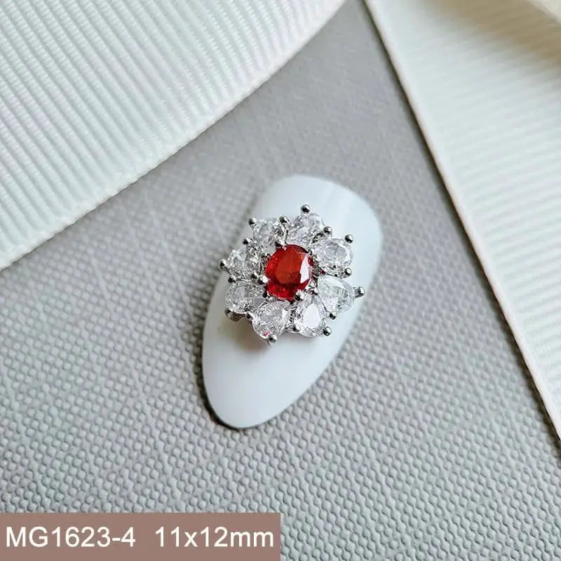 10pcs Luxury Flower Laurel Wreath Zircon Metal Nails Jewelry Decorations DIY Wearing Nail Art Accessories Charms Parts Supplies from PriceLows™