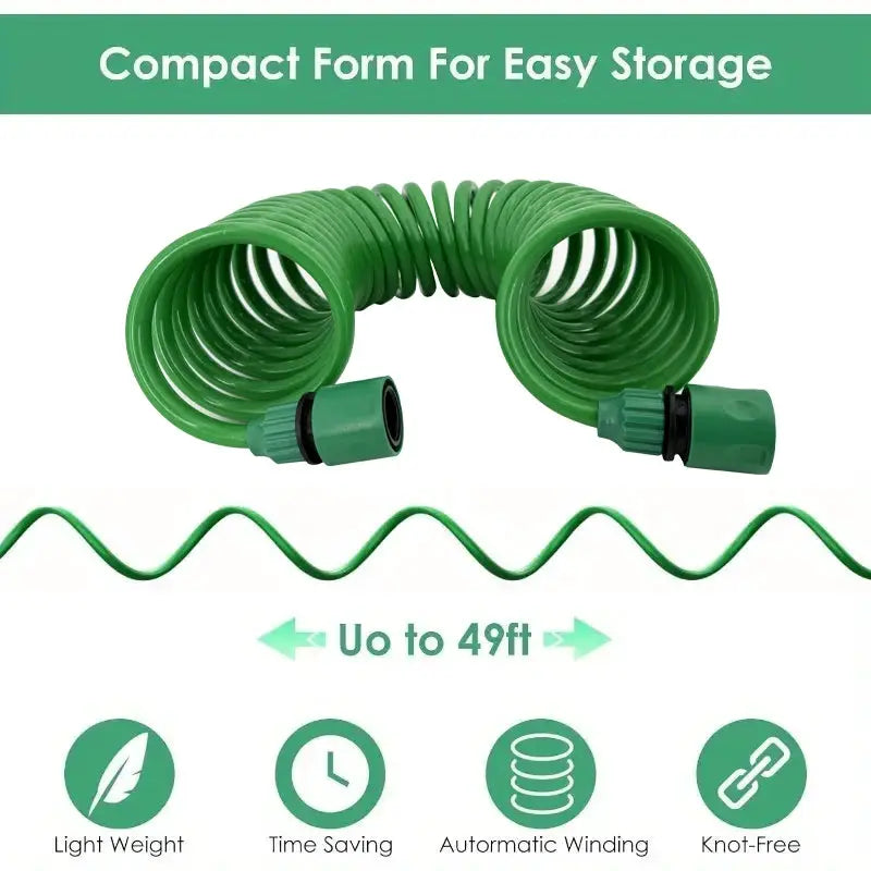 1PC Expandable Retractable EVA Garden Hose Portable Spring Water Pipe for Car Wash And Flower Lawn Watering Curly Magic Pipe from PriceLows™