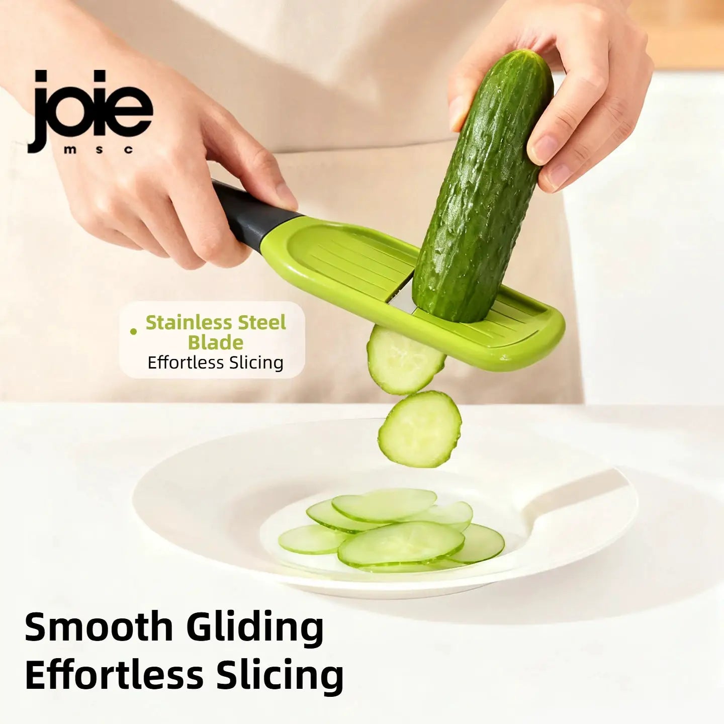 Mini Mandoline Slicer | Stainless Steel Blade | Safety Guard