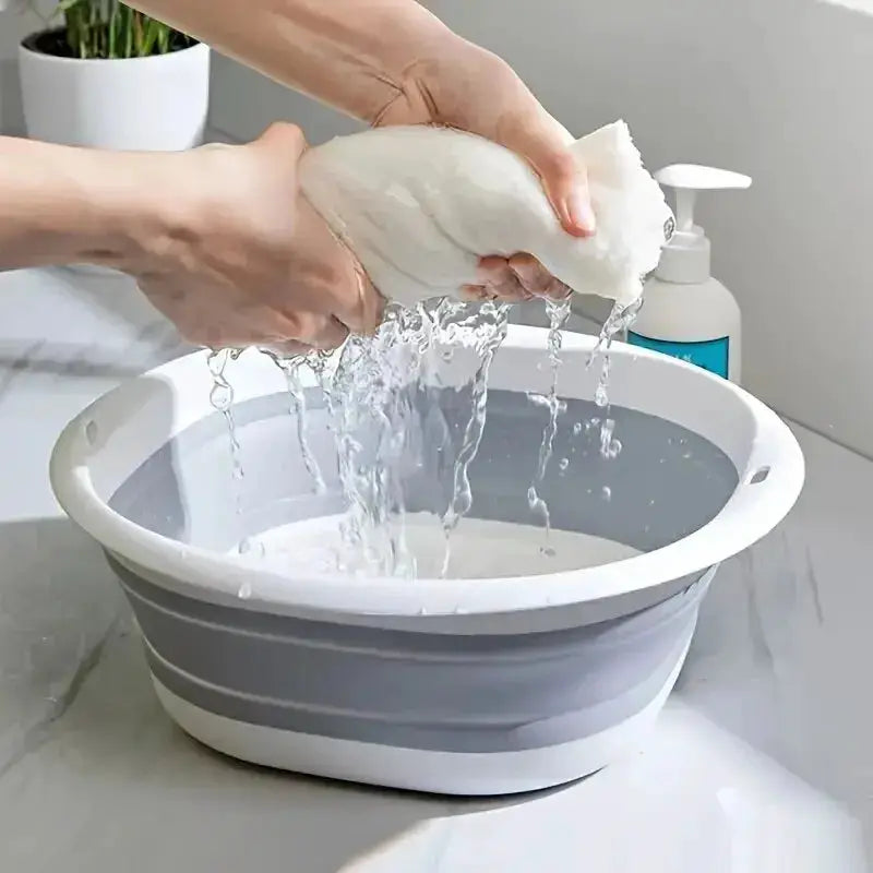 Foldable Foot Bath Tub | Thick Plastic | Portable Basin | 30.5 Cm Size