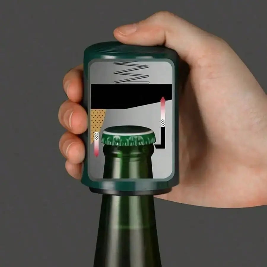 1 pc Push Button Bottle Opener - One-Press Design, Portable Plastic Beer Opener For Parties/BBQ, Summer Must-Have from PriceLows™