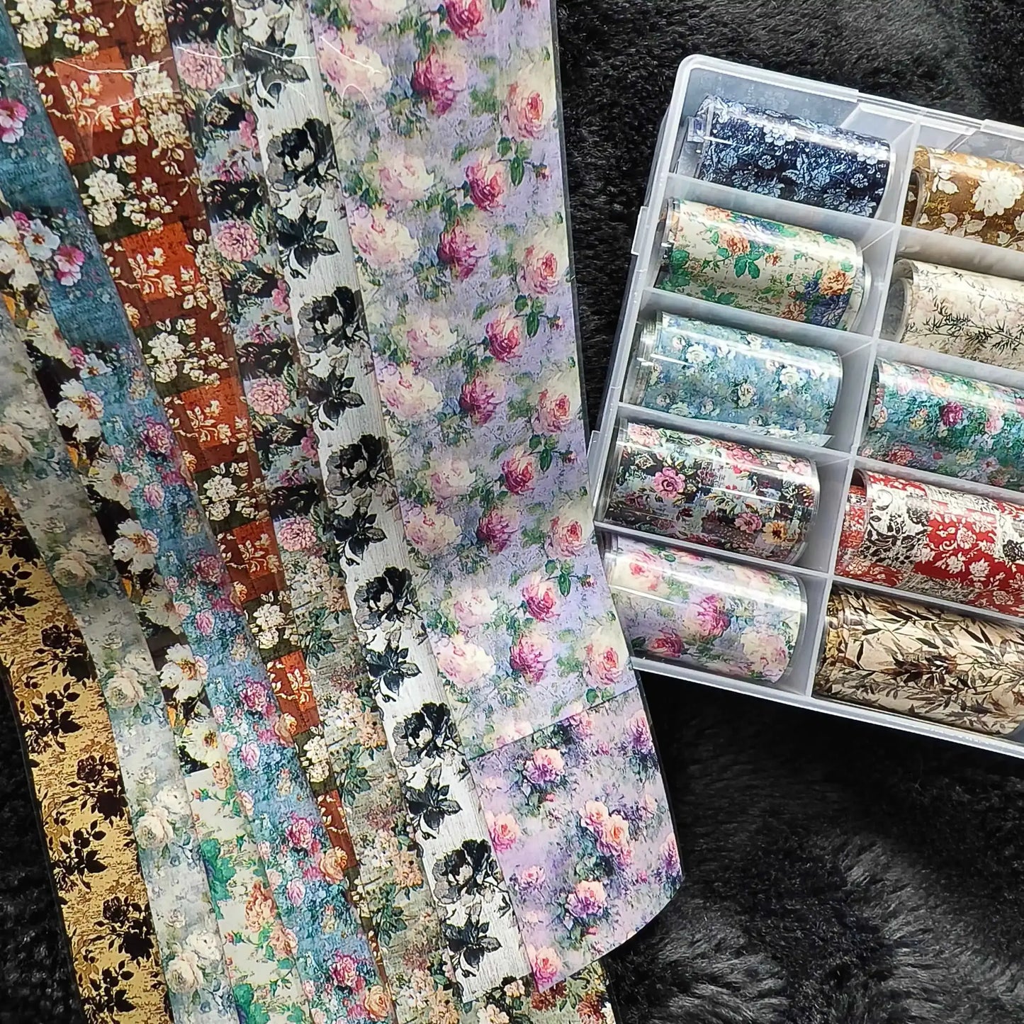 10Rolls Halloween Flower Plaid Angel Marble Bow Nail Foils Transfer Paper Nail Art Stickers Decal Nails Decoration from PriceLows™