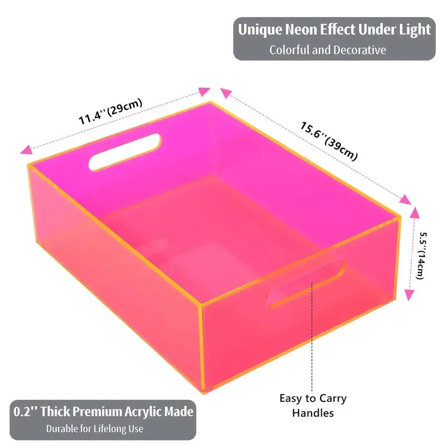 Storage Bin Acrylic Pantry Storage Container with Handles Kitchen Organizer Bin for Cabinet Cupboard Organization, Heavy Duty, 1 from PriceLows™